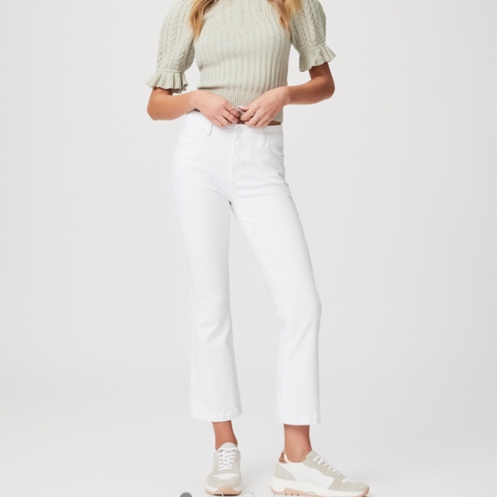 PAIGE white denim jeans (slim crop)